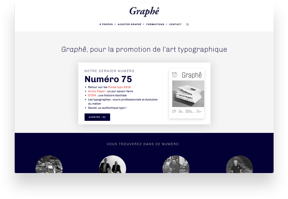 Site internet de la revue Graphê - http://typo-graphe.com/